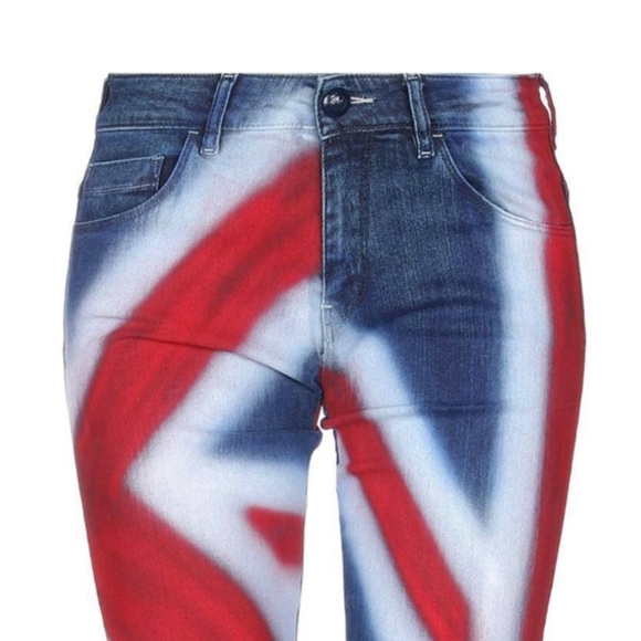 NWT - MOSCHINO - Union Jack Jeans - Picture 3 of 11